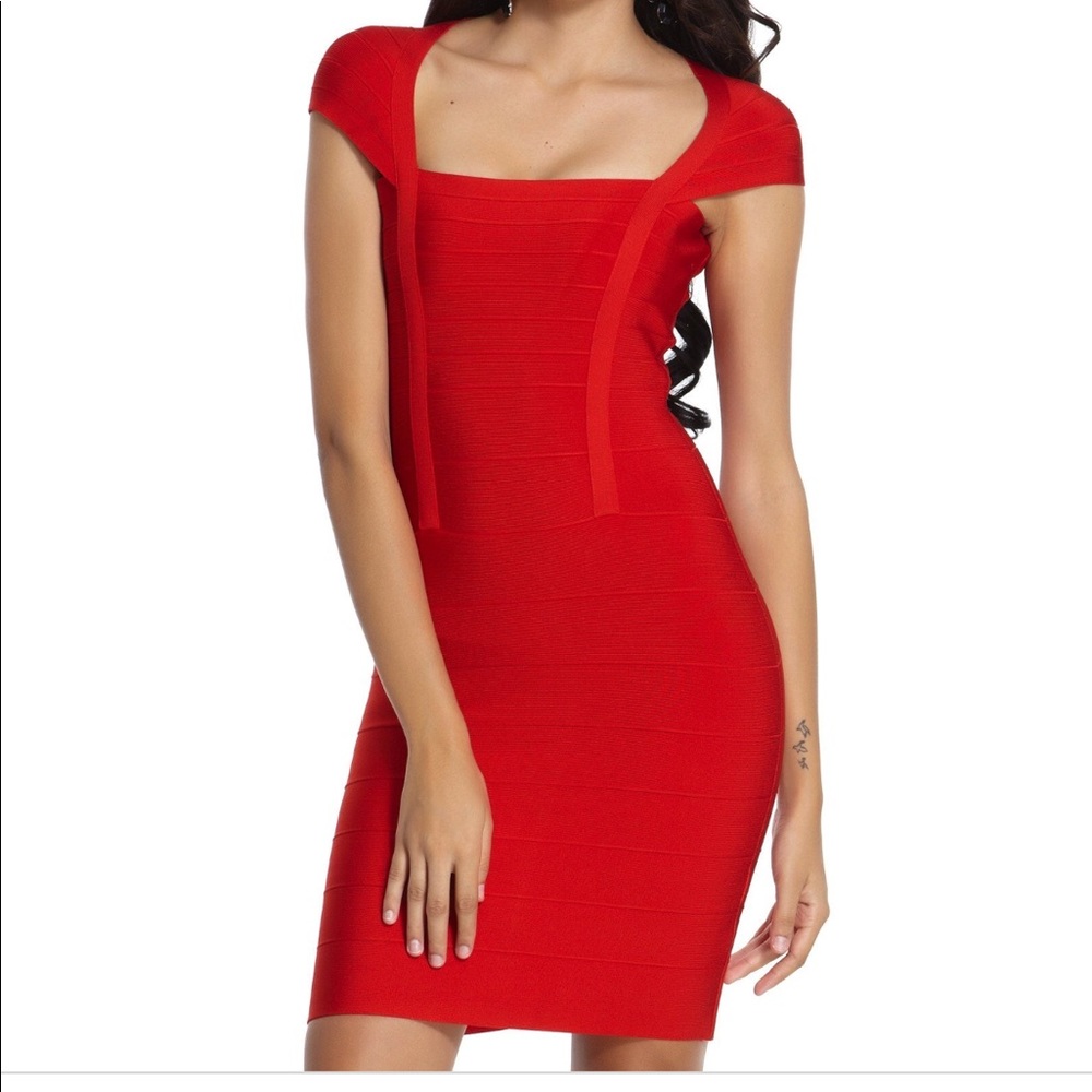 Cap Sleeve Bodycon Bandage Dress